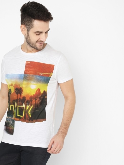 Graphic Print Crew-Neck T-shirt