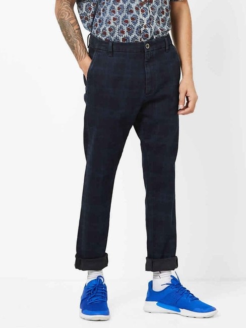 GAS | Rush Checked Flat-Front Chinos