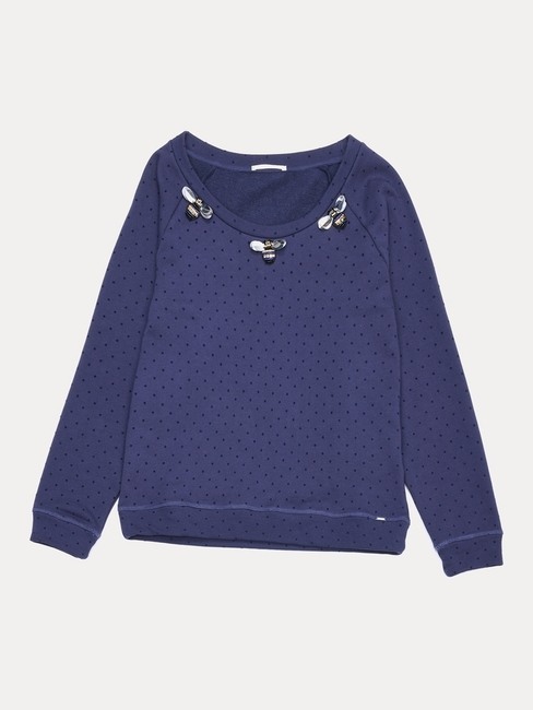 GAS | Blue Printed Cotton Sweatshirt
