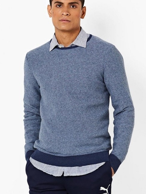 GAS | Slim Fit Self-Striped Crew-Neck Pullover