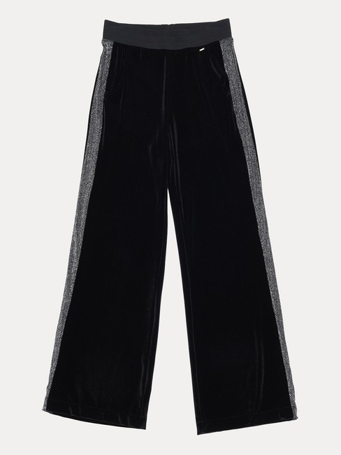 GAS | Black Solid Palazzos