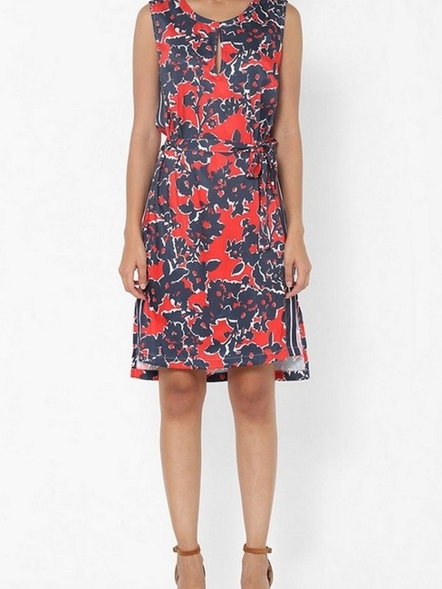 GAS | Floral Print Dress with Waist Tie-Up