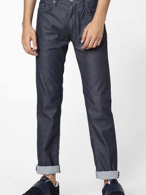 Albert Simple Ditsy Print Slim Jeans