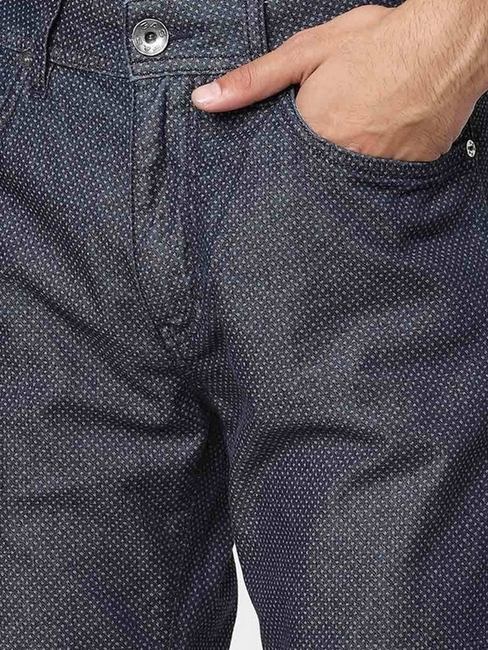 Albert Simple Ditsy Print Slim Jeans