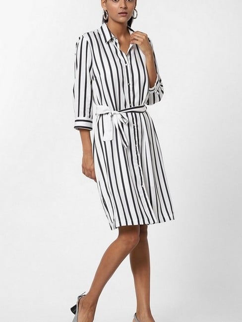 GAS | Maree Striped Shirt Dress with Waist Tie-Up