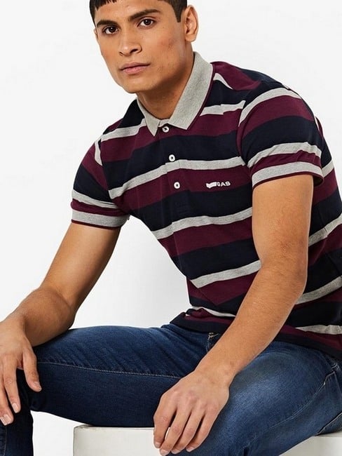 GAS | Striped Slim-Fit Polo T-shirt