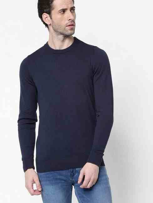 GAS | Janni Round-Neck Sweater with Contrast Elbow Patches