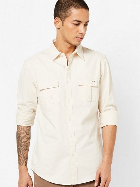 GAS | Abner Slim Fit Cotton Shirt with Flap Pockets