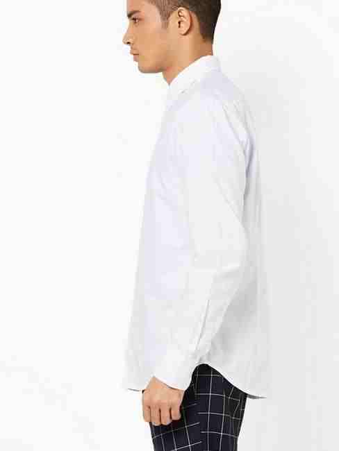 Men's Sir Det solid oxford white shirt