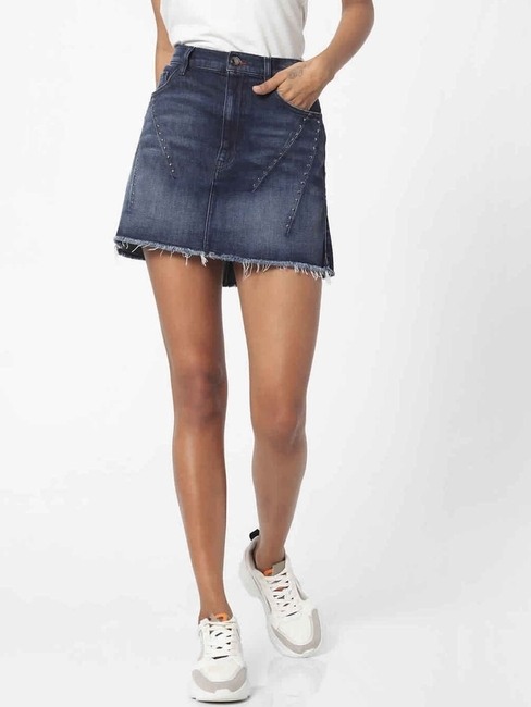 GAS | Washed Joplin Skirt with Frayed Hem