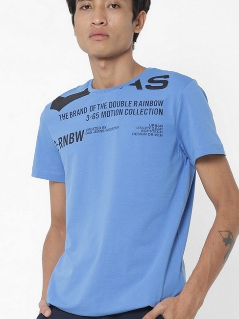 GAS | Chips Crew-Neck T-shirt with Typographic Print