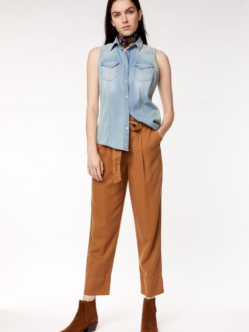 GAS | Jsabela Pleated Pants with Paperbag Waist