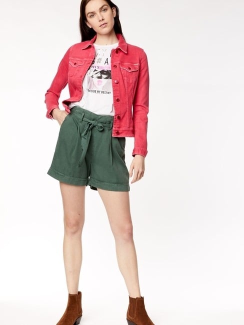 GAS | Jsabela Slim Fit Pleated Shorts with Belt