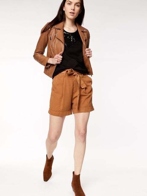 GAS | Jsabela Slim Fit Pleated Shorts with Belt