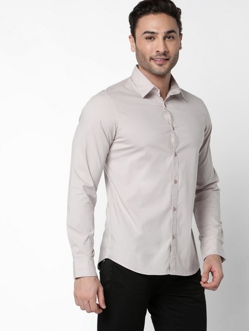 Andrew Slim Fit Shirt with Spread Collar