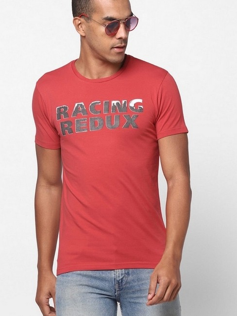 GAS | Typographic Print Slim Fit Crew-Neck T-shirt