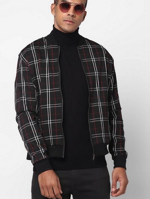 GAS | Checked Slim Fit Zip-Front Jacket