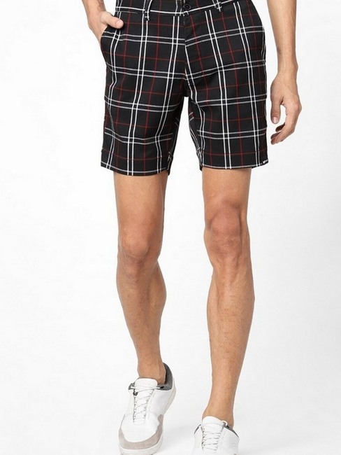 GAS | Tiby Mid-Rise Checked Slim Fit Shorts