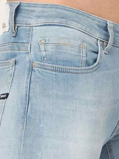 Anders Light-Wash Distressed Slim Fit Anti-Microbial Jeans