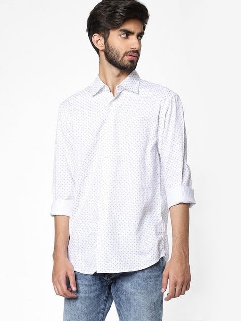 GAS | Sir Det Micro Print Cotton Slim Fit Shirt