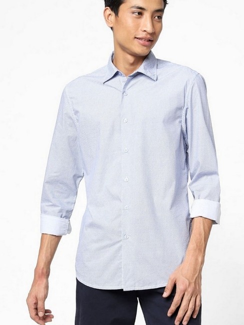 GAS | Textured Cotton Slim Fit Shirt