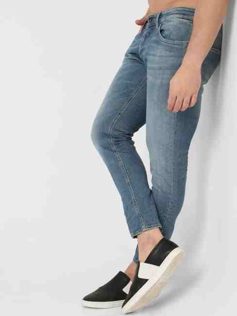 Norton Carrot Light-Wash Tapered Jeans