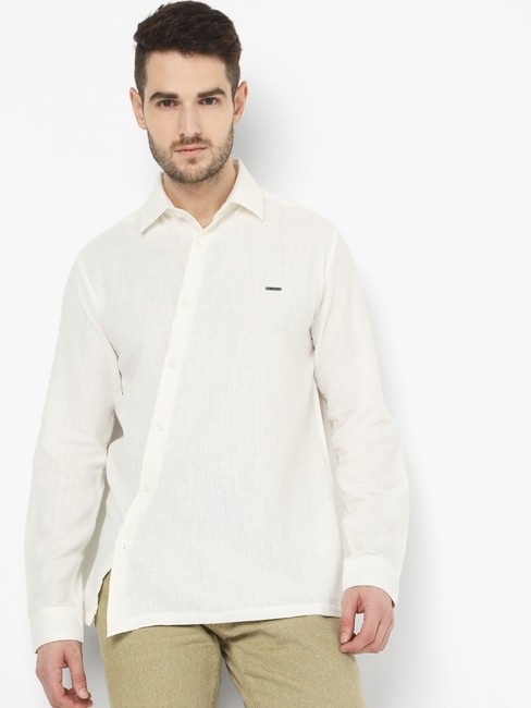 GAS | Slim Fit Shirt with Slant Button Placket