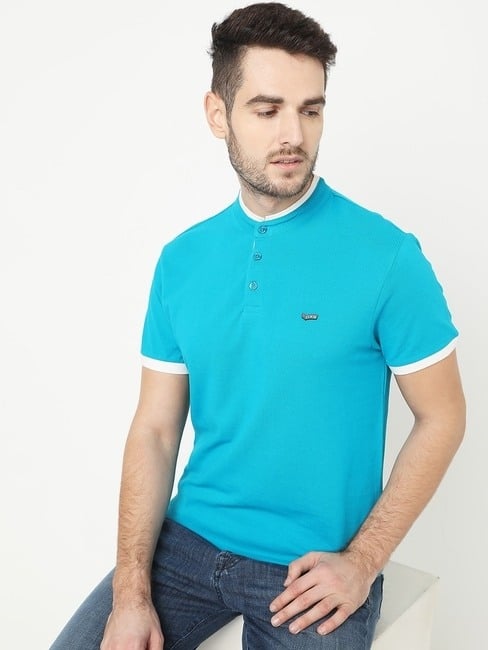GAS | Luke Slim Fit Polo T-shirt with Mandarin Collar