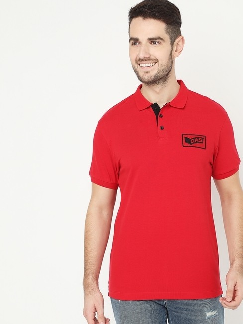 GAS | Ralph Slim Fit Polo T-shirt with Logo Badge