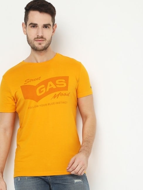 GAS | Scuba Typographic Brand Print Slim Fit Crew-Neck T-shirt