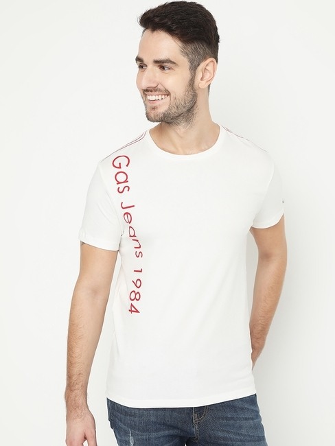 GAS | Scuba Placement Brand Print Slim Fit T-shirt