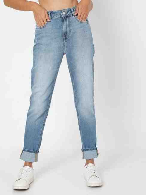 Mid-Wash Regular Fit Jeans