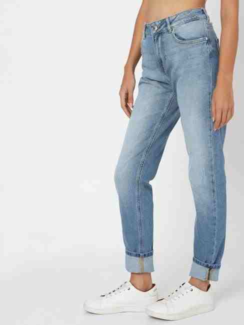 Mid-Wash Regular Fit Jeans