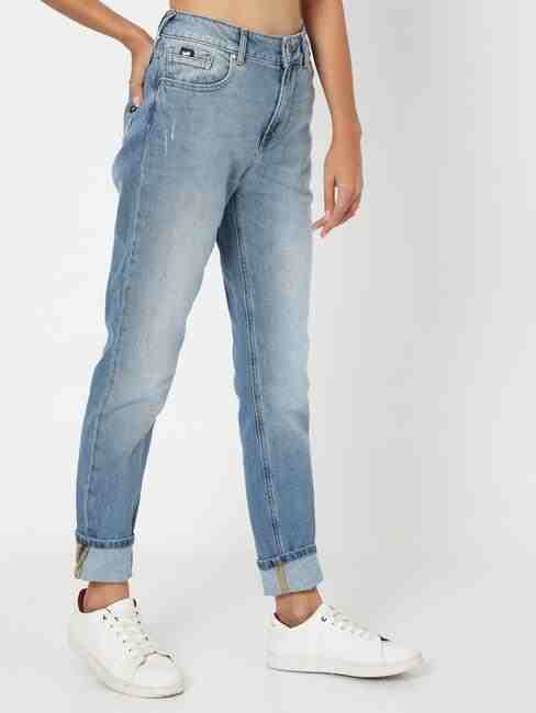 Mid-Wash Regular Fit Jeans