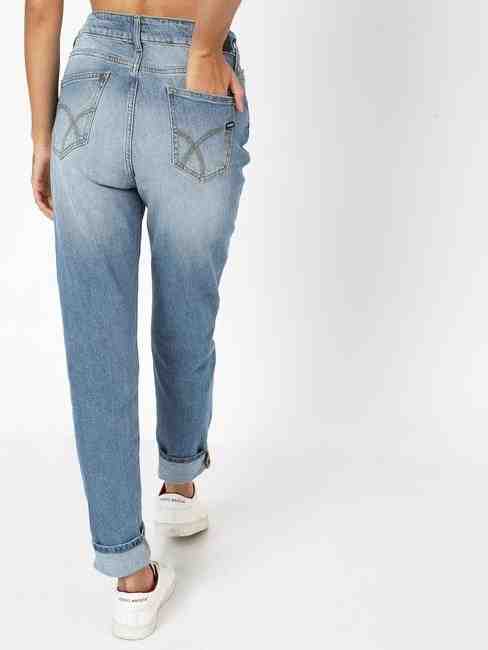 Mid-Wash Regular Fit Jeans