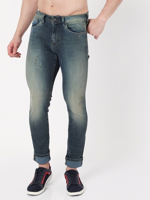 GAS | Albert Mid-Wash Slim Fit Jeans with Distressing