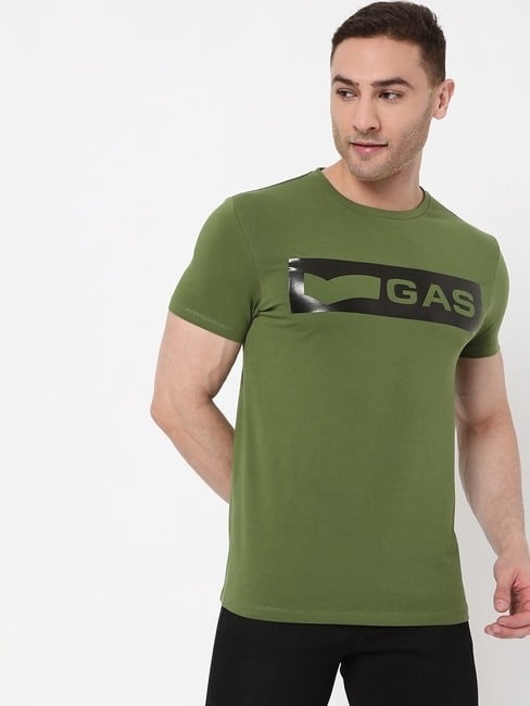 GAS | Logo Print Slim Fit Crew-Neck T-shirt