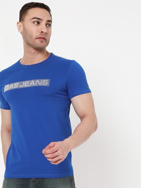 Typographic Print Crew-Neck T-shirt