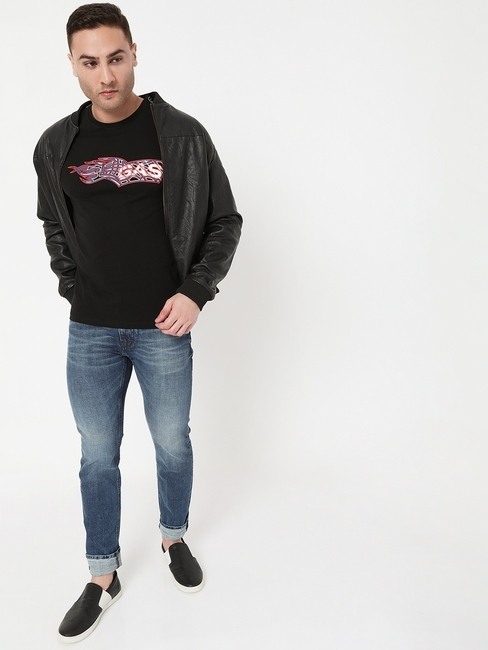 GAS | Printed Slim Fit Crew-Neck T-shirt