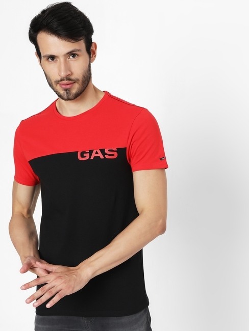 GAS | Scuba Logo Cut Slim Fit Crew-Neck T-shirt