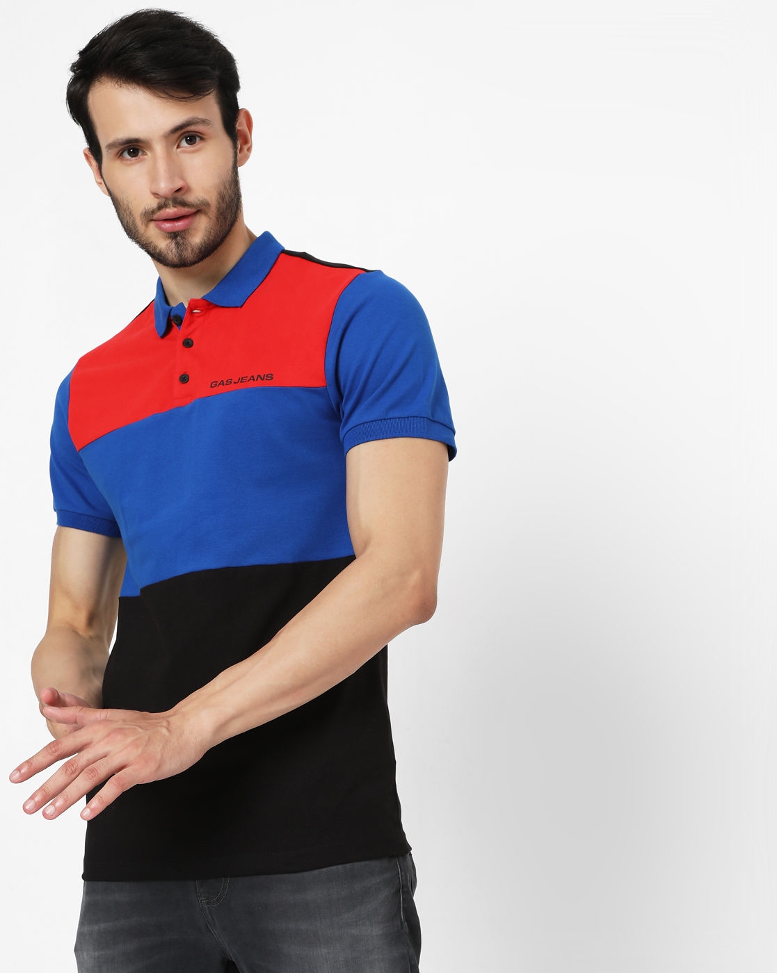 GAS | Ralph Colourblock Slim Fit Polo T-shirt 0