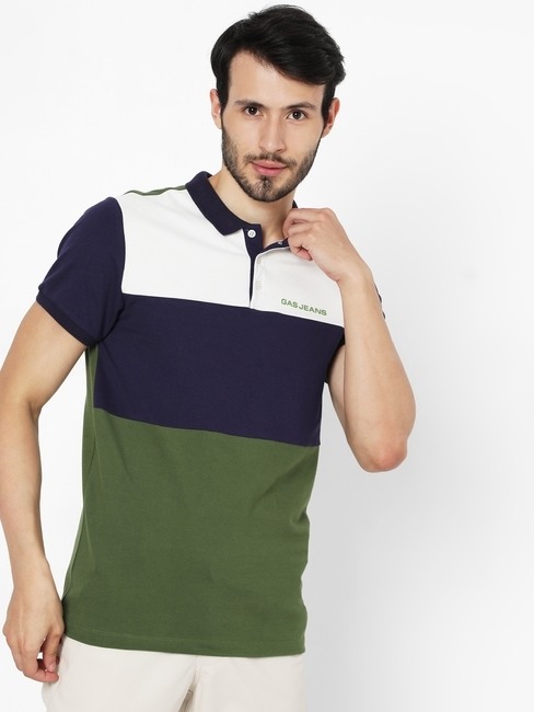 GAS | Ralph Colourblock Slim Fit Polo T-shirt
