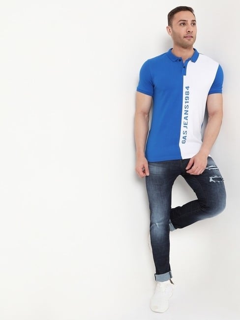 GAS | Ralph Colourblock Slim Fit Polo T-shirt with Branding