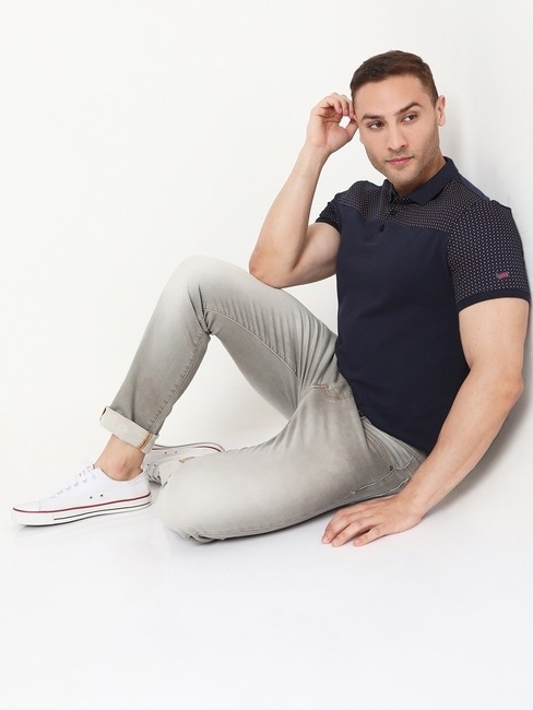 GAS | Ralph Slim Fit Polo T-shirt with Printed Yoke