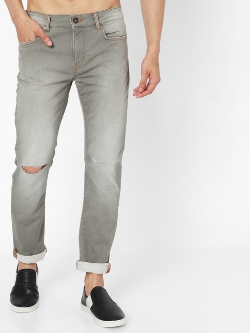 GAS | Toki Mid-Wash Jeans with Knee Slits
