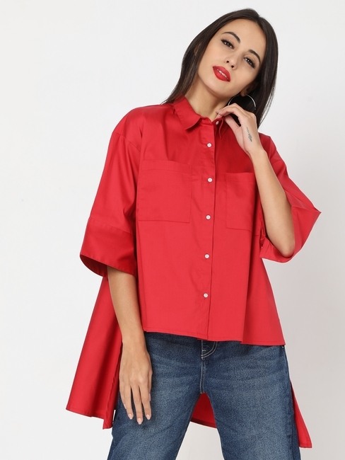 GAS | High-Low Boxy Shirt with Patch Pockets