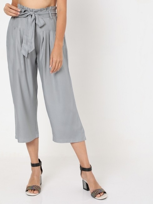GAS | Pleat-Front Paperbag-Waist Culottes