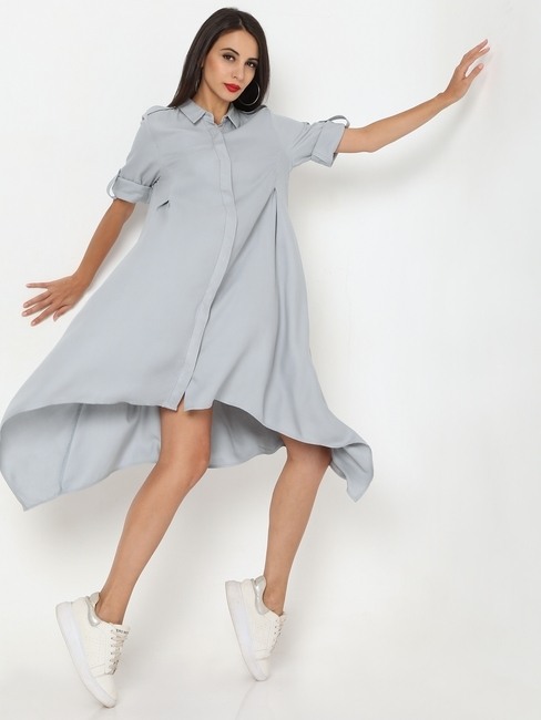 GAS | Shirt Dress with Handkerchief Hemline