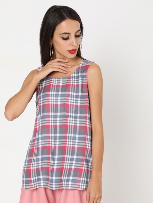 GAS | High-Low Sleeveless Top with Patch Pocket