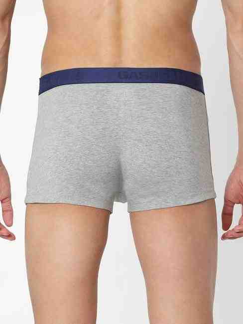 Men's Regular Cotton Trunks - Grey